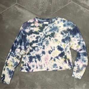 Tie dye cropped long sleeve